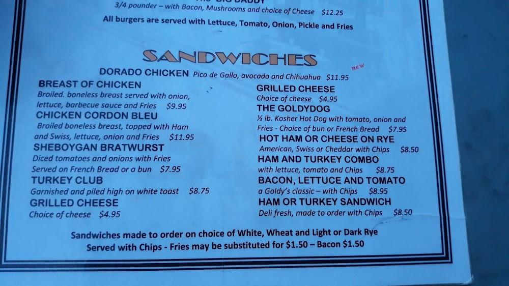 Goldyburgers Menu image 2