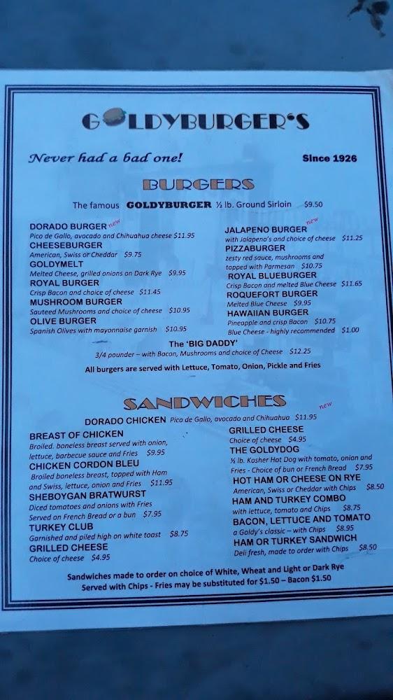 Goldyburgers Menu image 3